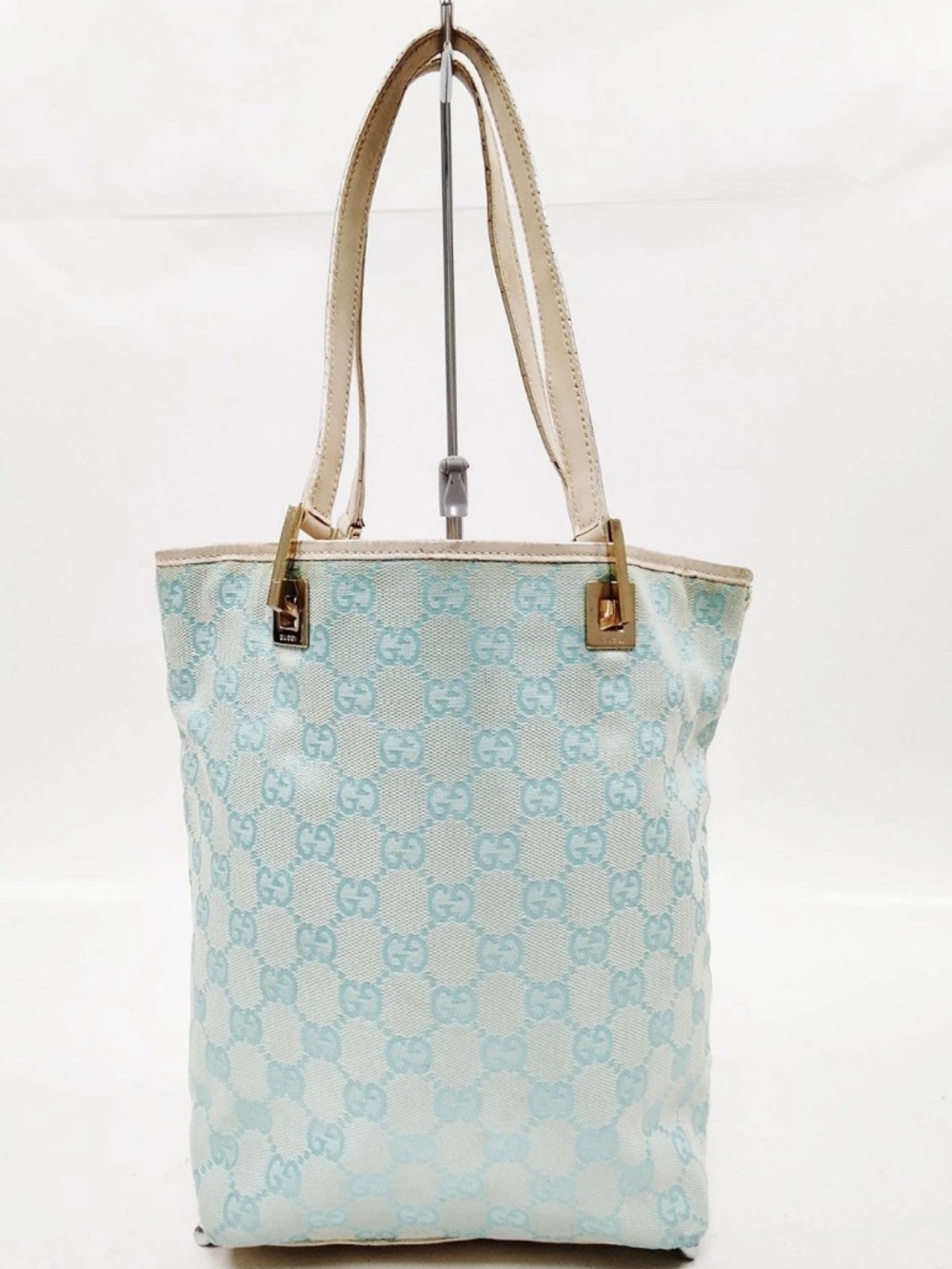 Gucci Light Blue GG Canvas Tote Bag